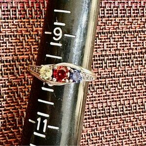 Fragrant Jewels Red, Yellow, and Blue Gem Ring